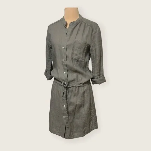 James Perse | Dresses | Standard James Perse Linen Shirt Dress Sma Olive Green Euc Drawstring Boho | Poshmark James Perse | Dresses | Standard James Perse Linen Shirt Dress Sma Olive Green Euc Drawstring Boho | Poshmark